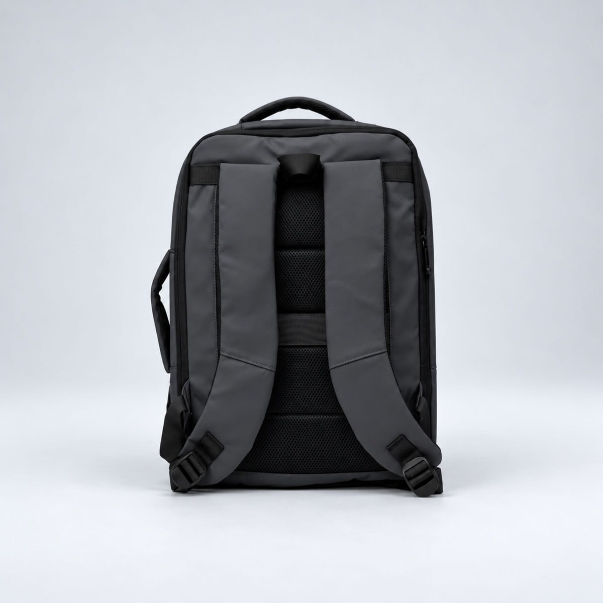 Grey Commuter laptop backpack padded shoulder straps #Colour_Grey