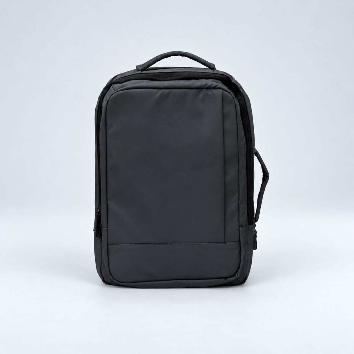 Grey Commuter laptop backpack front view #Colour_Grey