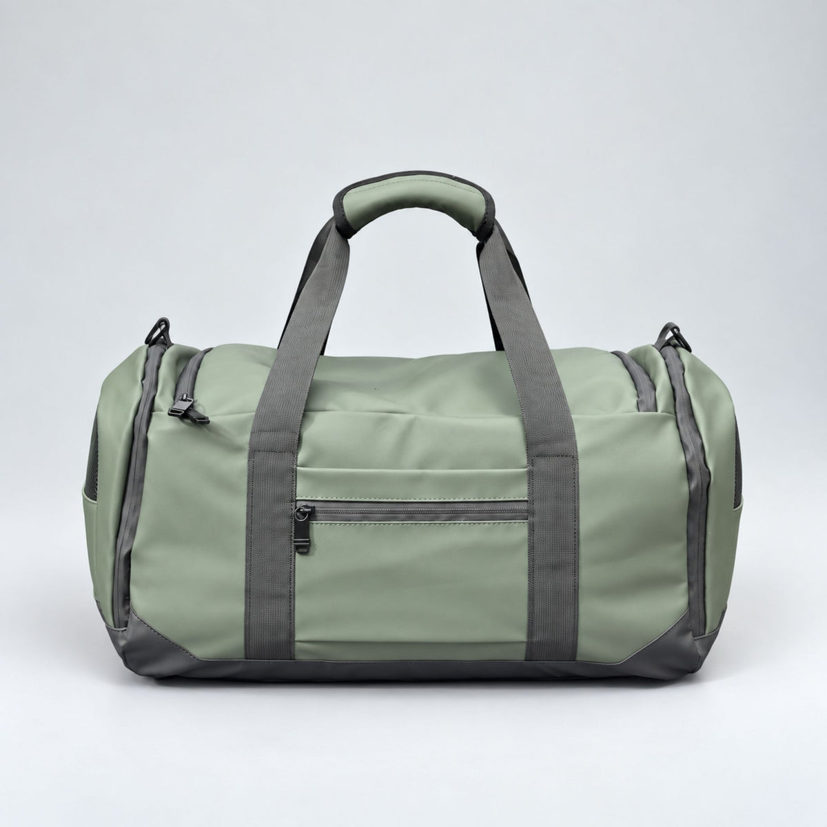 Green Transit duffle bag passport and phone pocket #Colour_Green
