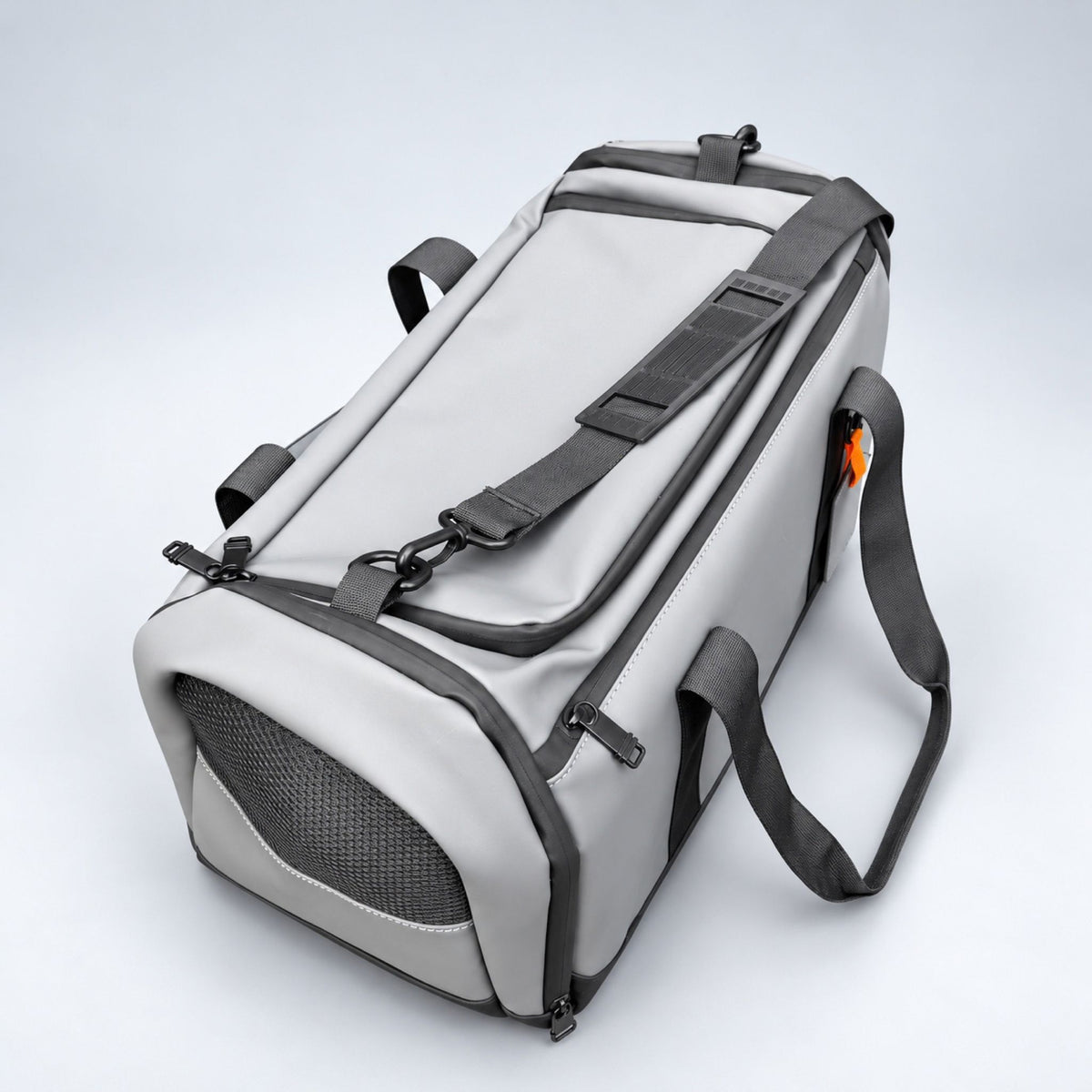 Grey Transit duffle bag adjustable shoulder strap #Colour_Grey