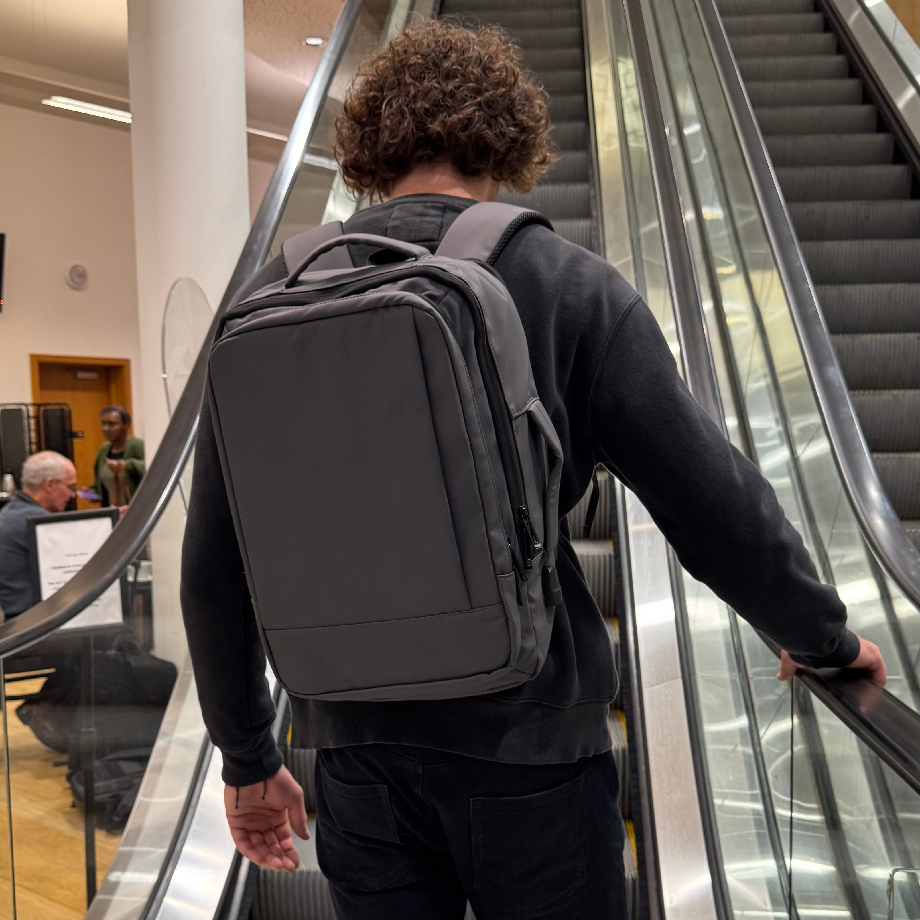 Expandable Backpack - Waterproof Business & Commuter Laptop Bag with USB Port | Sharp Travel