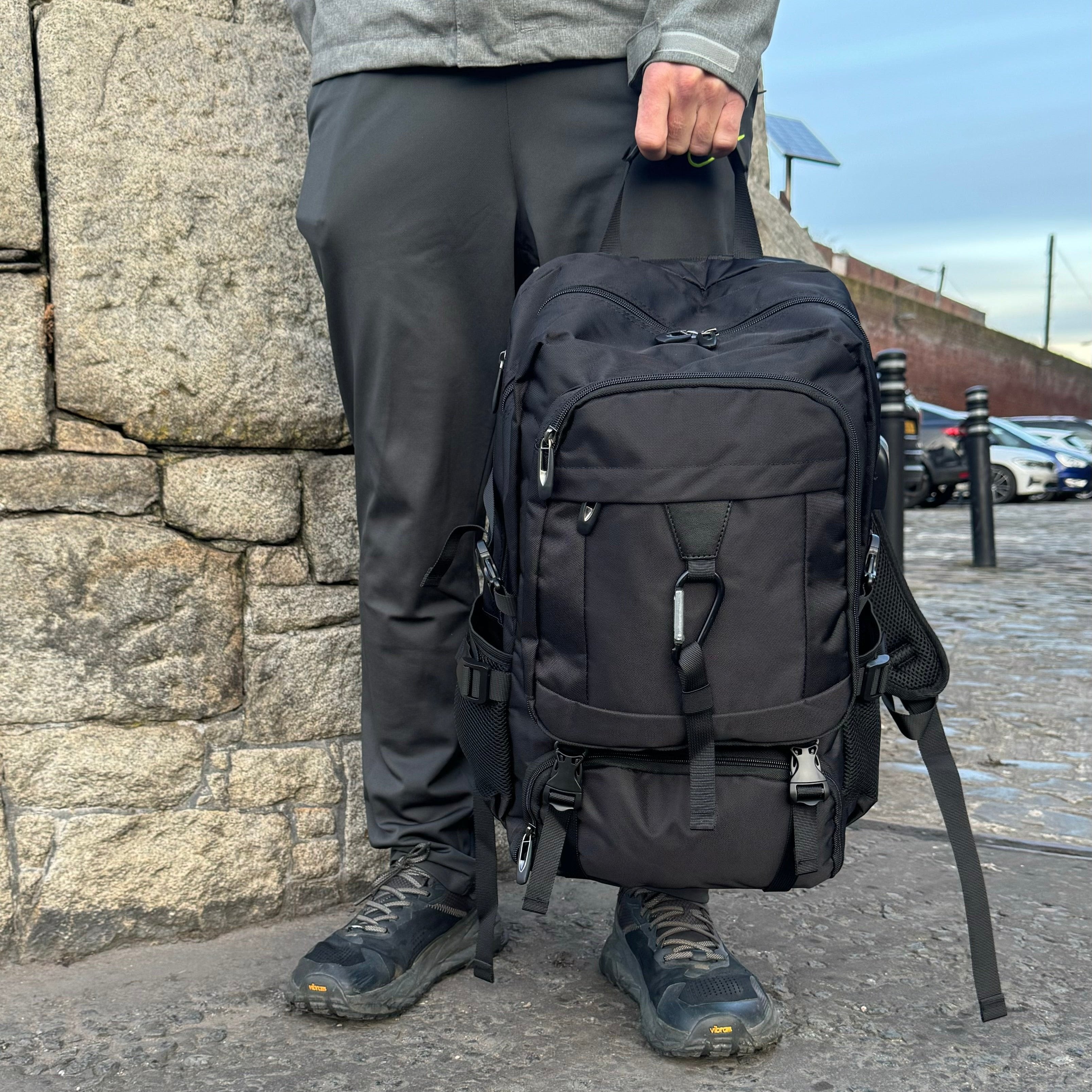 Expandable Waterproof Travel Backpack with USB Charging - Business & Commuter Laptop Bag | Sharp Travel