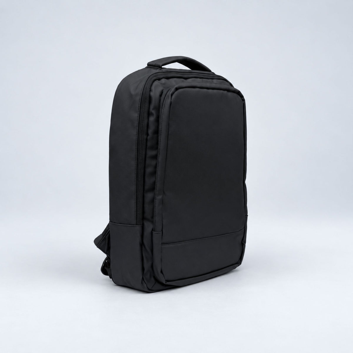 Black Commuter laptop backpack angled view #Colour_Black