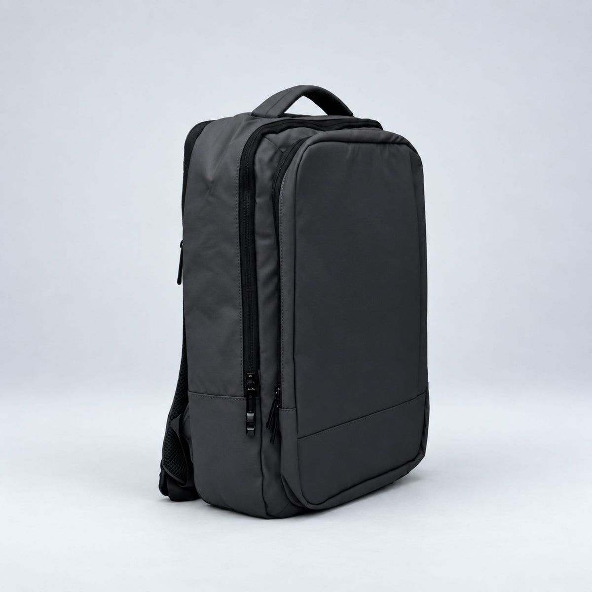 Grey Sharp Travel Commuter laptop backpack angled view #Colour_Grey