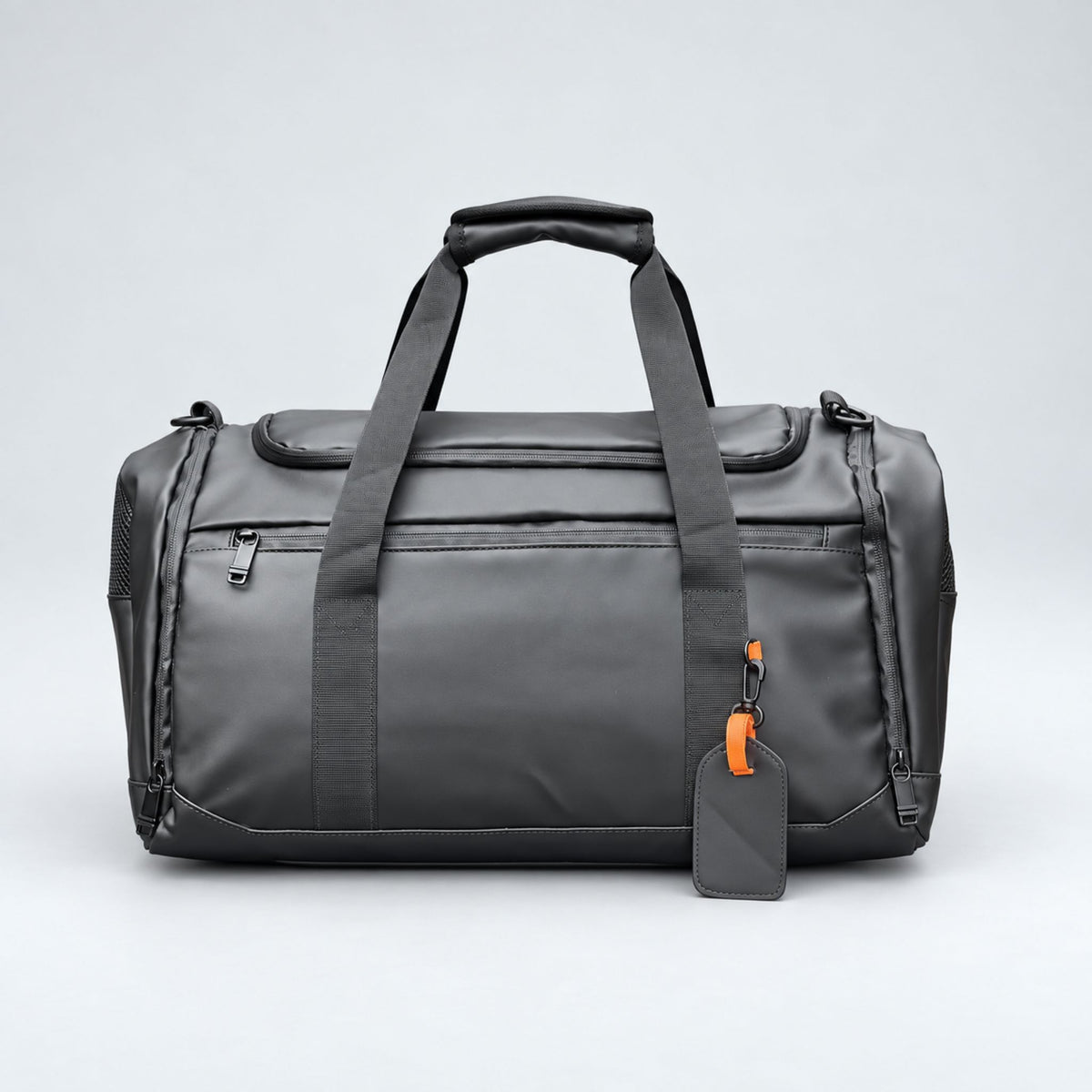 Black Transit duffle bag laptop pocket #Colour_Black